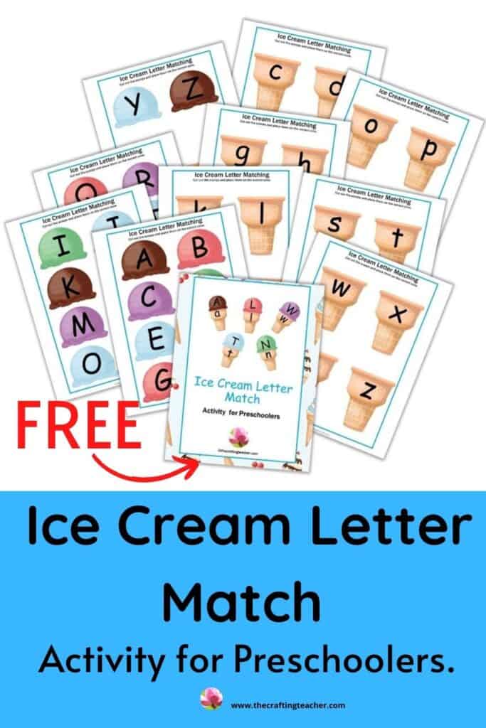 Ice Cream Letter Match for Preschoolers