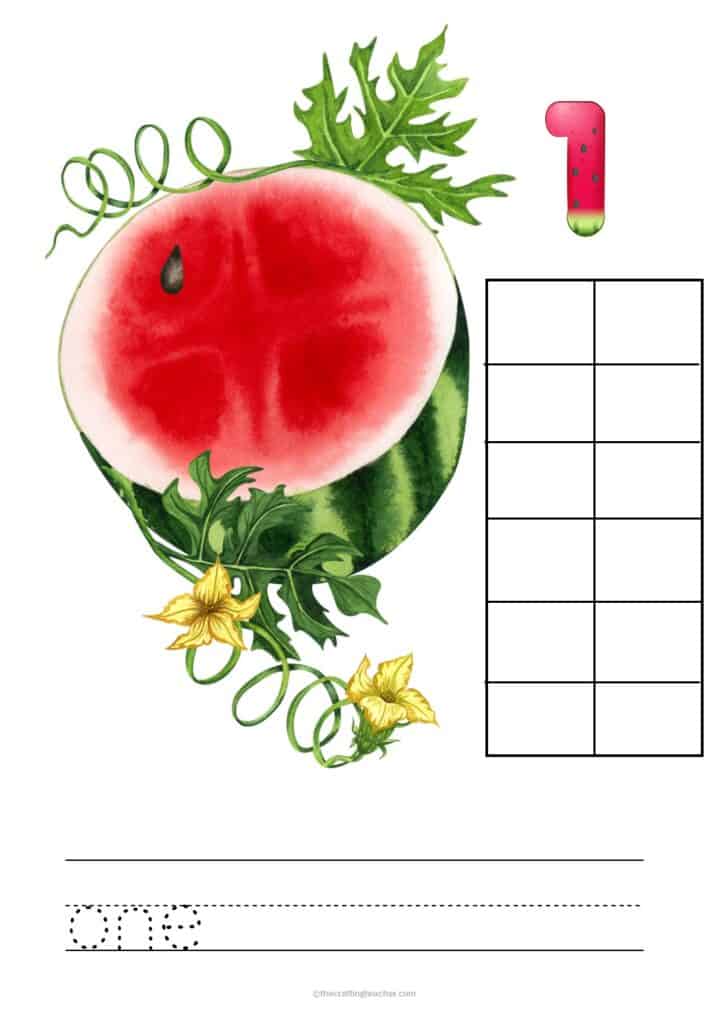 Watermelon #1 Counting Mat