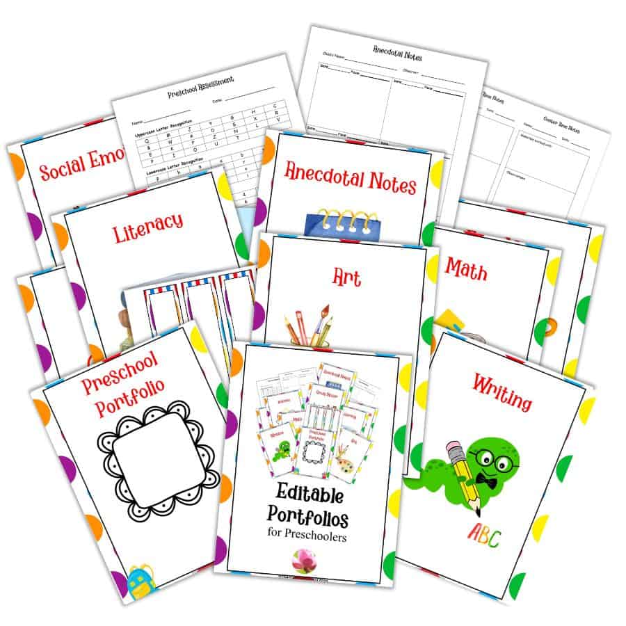 Editable Preschool Portfolio Set