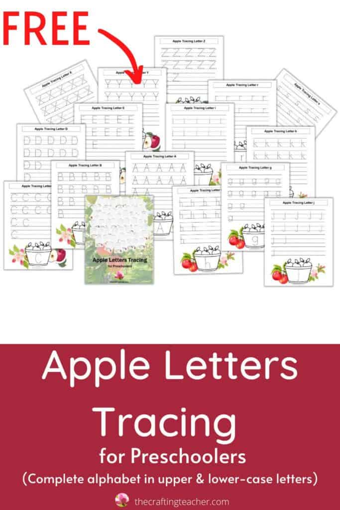 Apples Letters Tracing for Preschoolers
