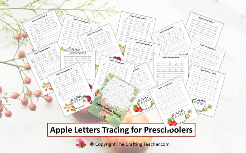 Apple Letters Tracing for Preschoolers