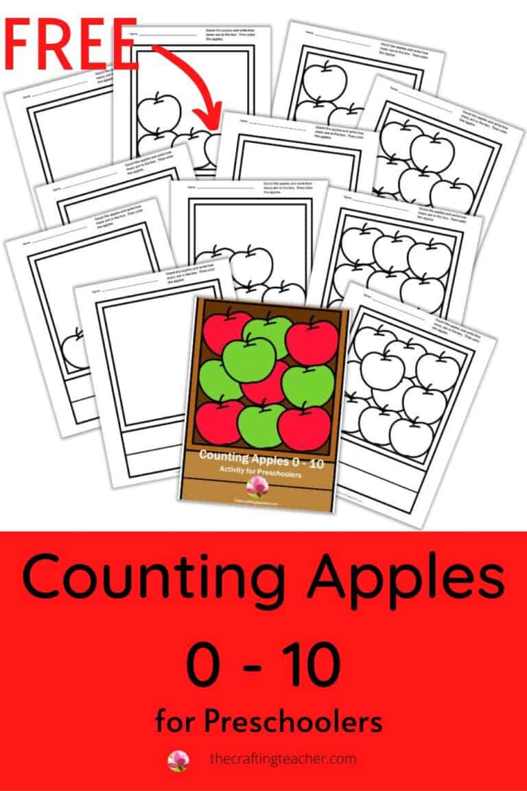 Counting Apples 0 - 10 for Preschoolers - The Crafting Teacher