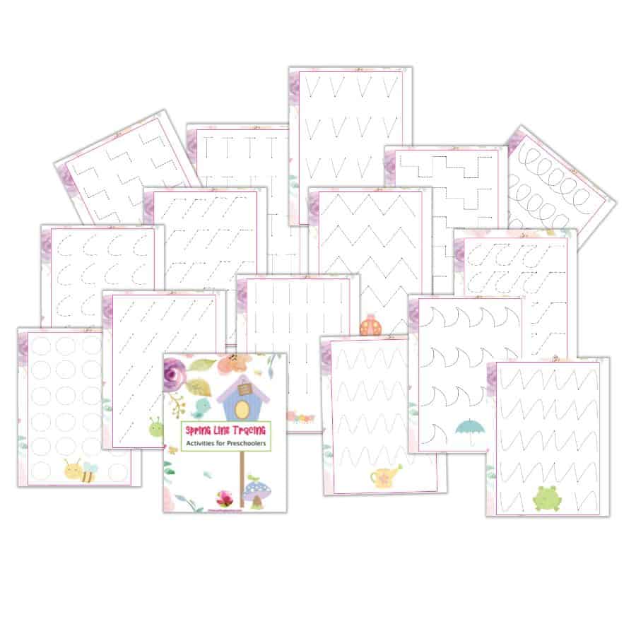 Spring Line Tracing for Preschoolers