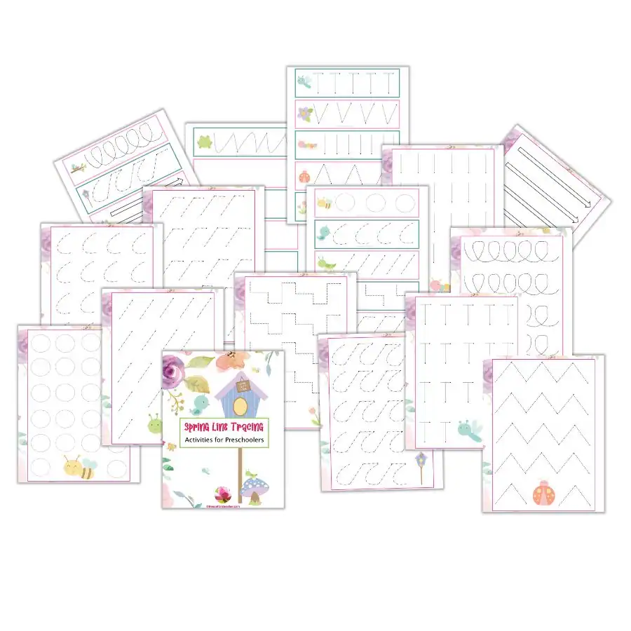 Spring Line Tracing for Preschoolers