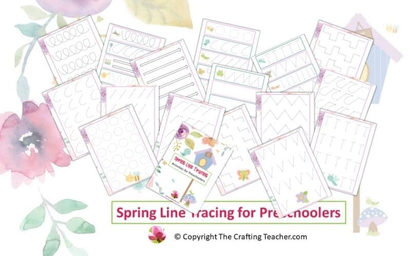 Spring Line Tracing for Preschoolers