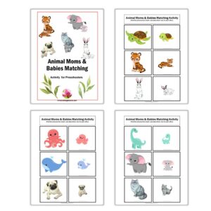 Animal Moms & Babies Matching for Preschoolers - The Crafting Teacher