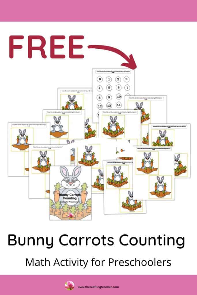 Bunny Carrots Counting for Preschoolers