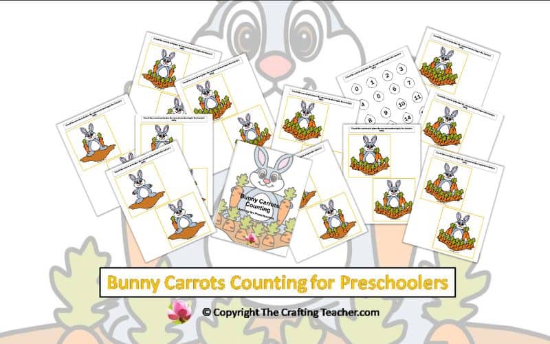 Bunny Carrots Counting for Preschoolers