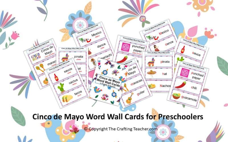 Cinco de Mayo Word Wall Cards for Preschoolers