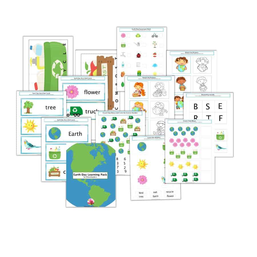 Earth Day Learning Pack for Preschoolers