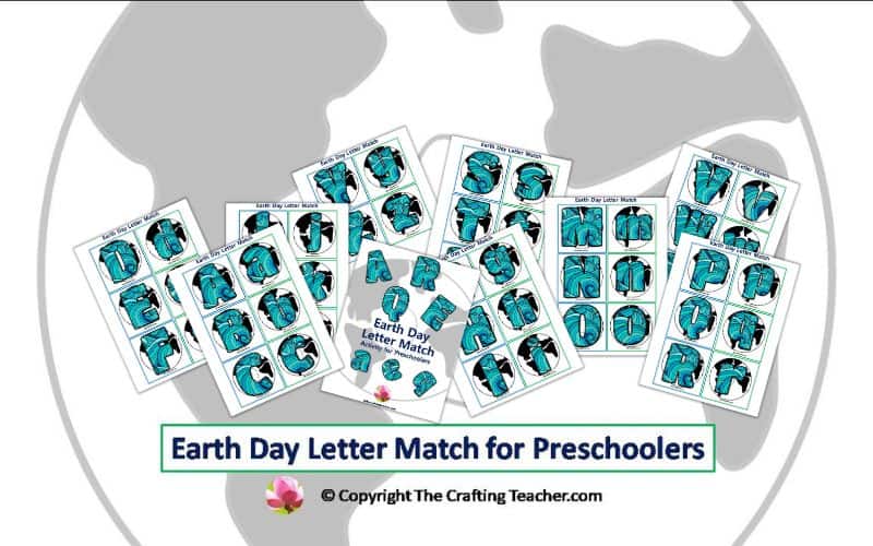 Earth Day Letter Match for Preschoolers