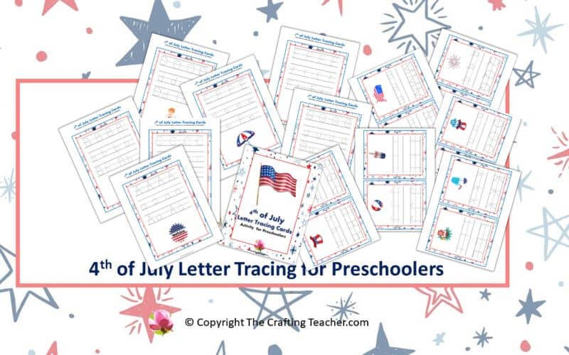 4th of July Letter Tracing for Preschoolers