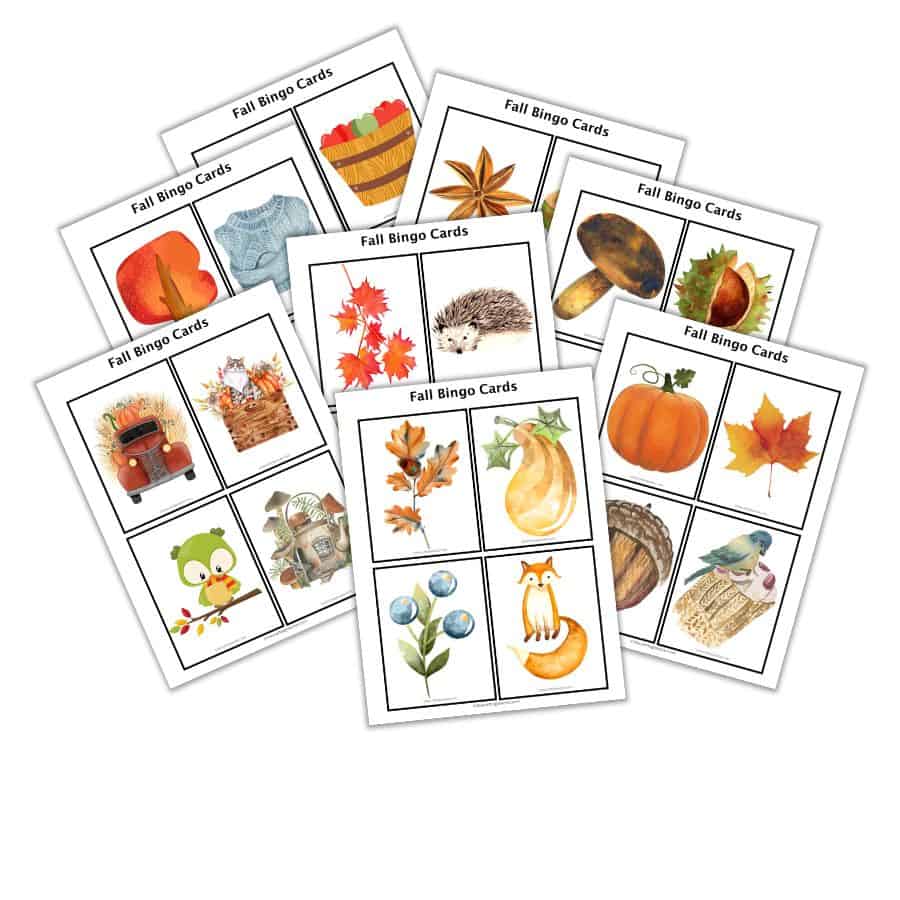 Fall Bingo Game for Preschoolers - The Crafting Teacher