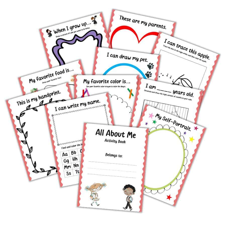 All About Me Activity Book For Preschoolers The Crafting Teacher 