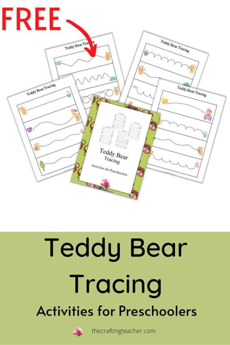 Teddy Bear Tracing Activities For Preschoolers - The Crafting Teacher