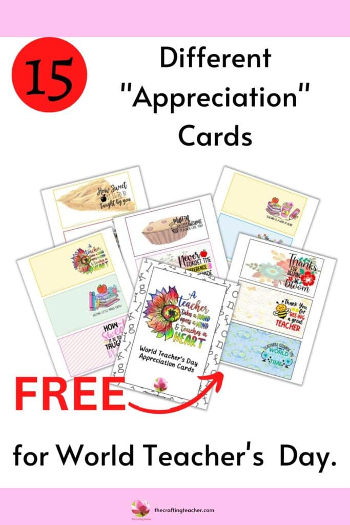 World Teacher's Day Appreciation Cards 