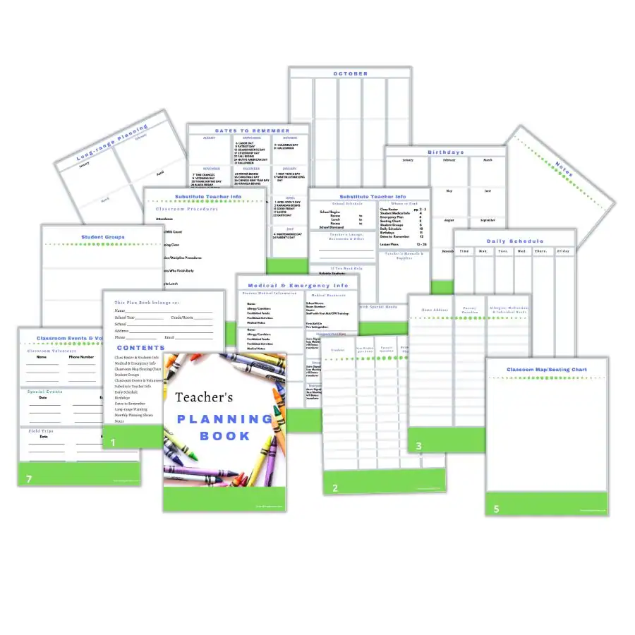 Blue and Green Planning Book