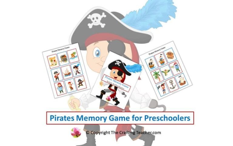 Pirates Memory Game for Preschoolers