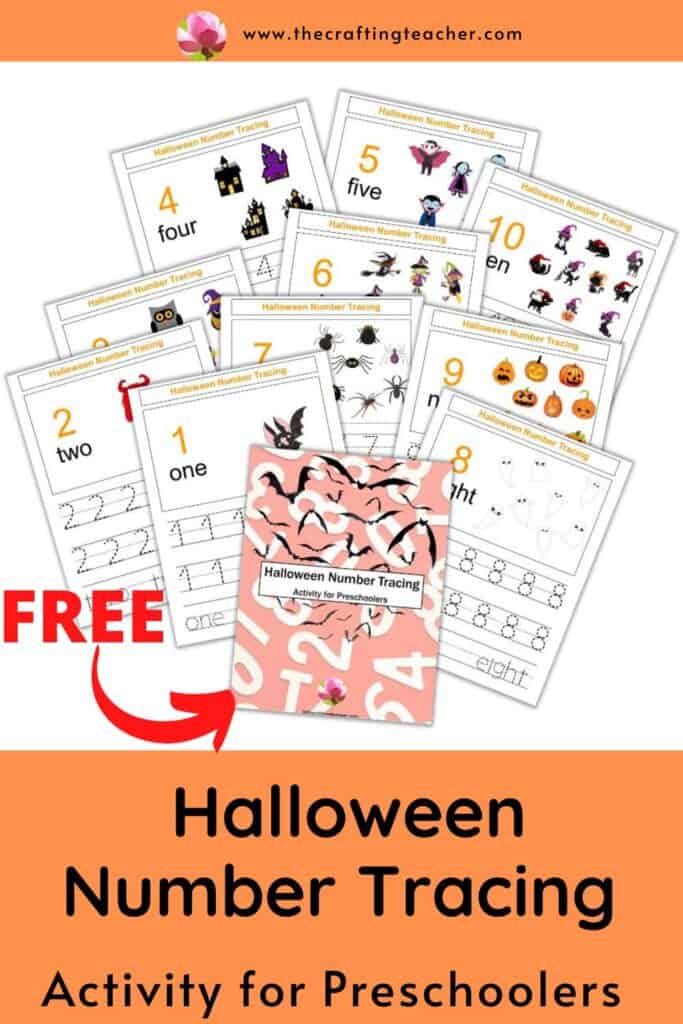 Halloween Number Tracing for Preschoolers