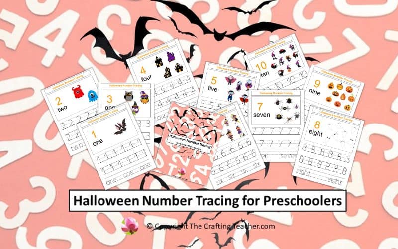 Halloween Number Tracing for Preschoolers