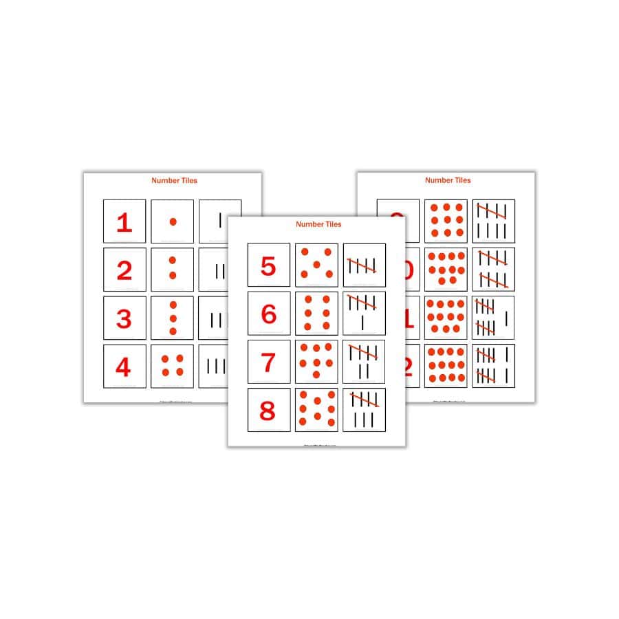 Number, Dot, and Tally Tiles