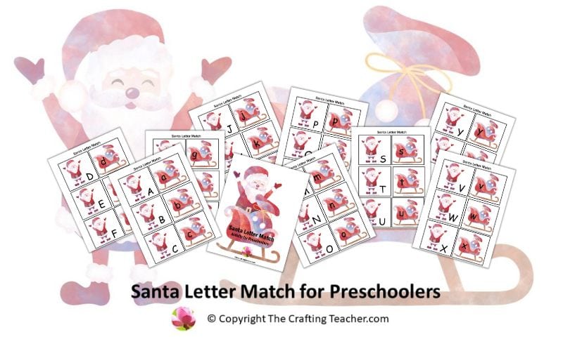 Santa Letter Match for Preschoolers