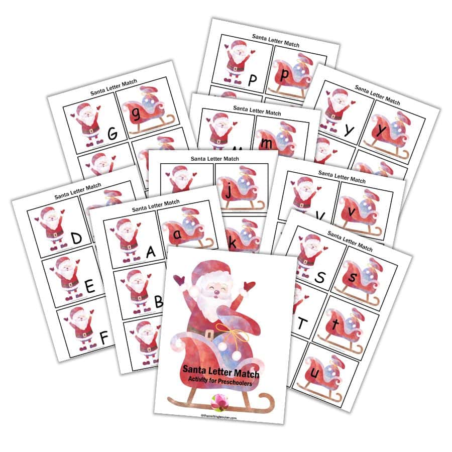 Santa Letter Match for Preschoolers 