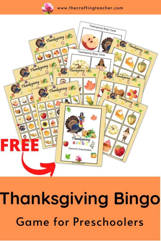 Thanksgiving Bingo Game for Preschoolers