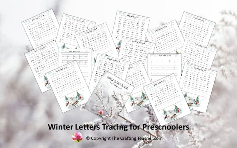 Winter Letters Tracing for Preschoolers