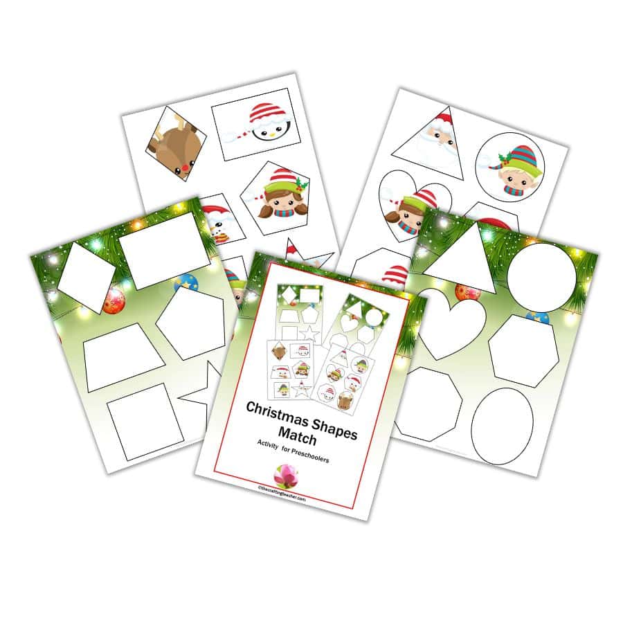 Christmas Shapes Match for Preschoolers