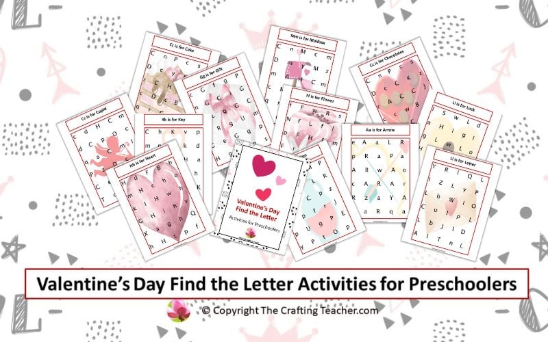 Valentine's Day Find the Letter Activities for Preschoolers