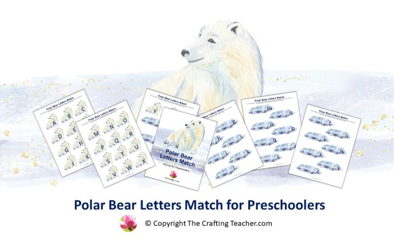 Polar Bear Letters Match for Preschoolers