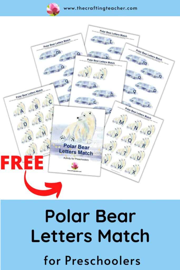 Polar Bear Letters Match for Preschoolers 
