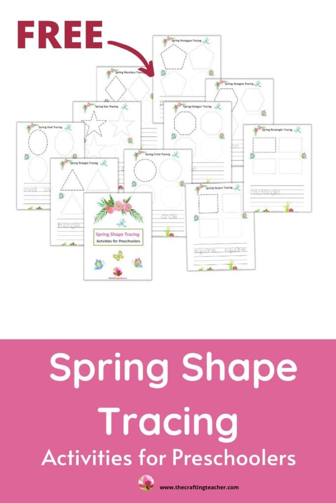 Spring Shape Tracing for Preschoolers 