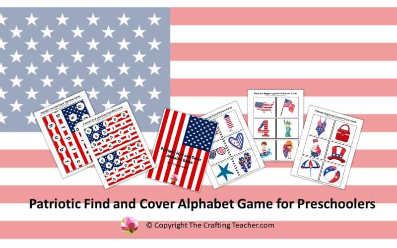 Patriotic Find and Cover Alphabet Game for Preschoolers