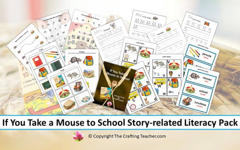 If You Take a Mouse to School Story-related Literacy Pack for Preschoolers