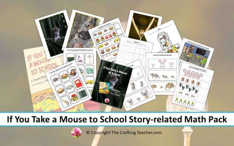 If You Take a Mouse to School Story-related Math Pack for Preschoolers