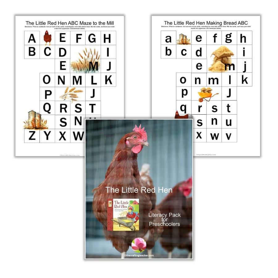 The Little Red Hen ABC Mazes