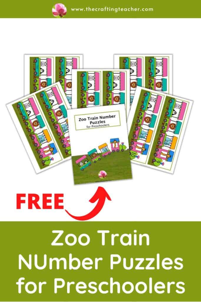 Zoo Train Number Puzzles for Preschoolers 