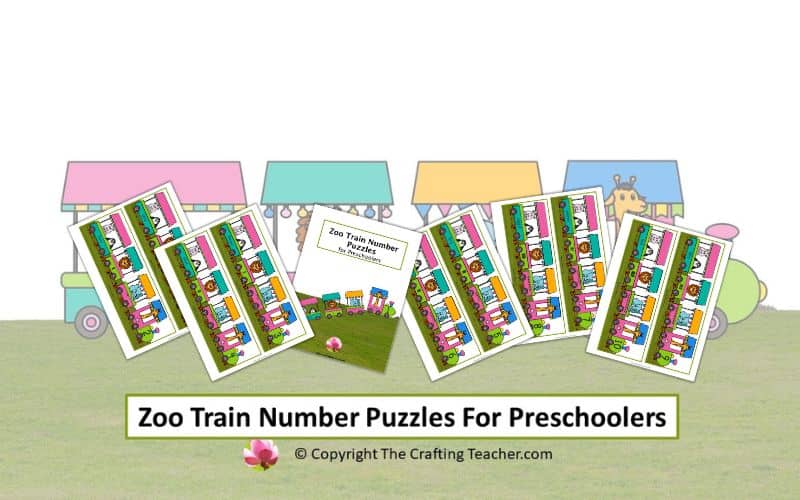 Zoo Train Number Puzzles for Preschoolers