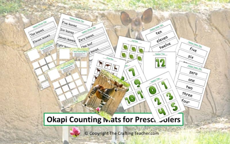 Okapi Counting Mats for Preschoolers