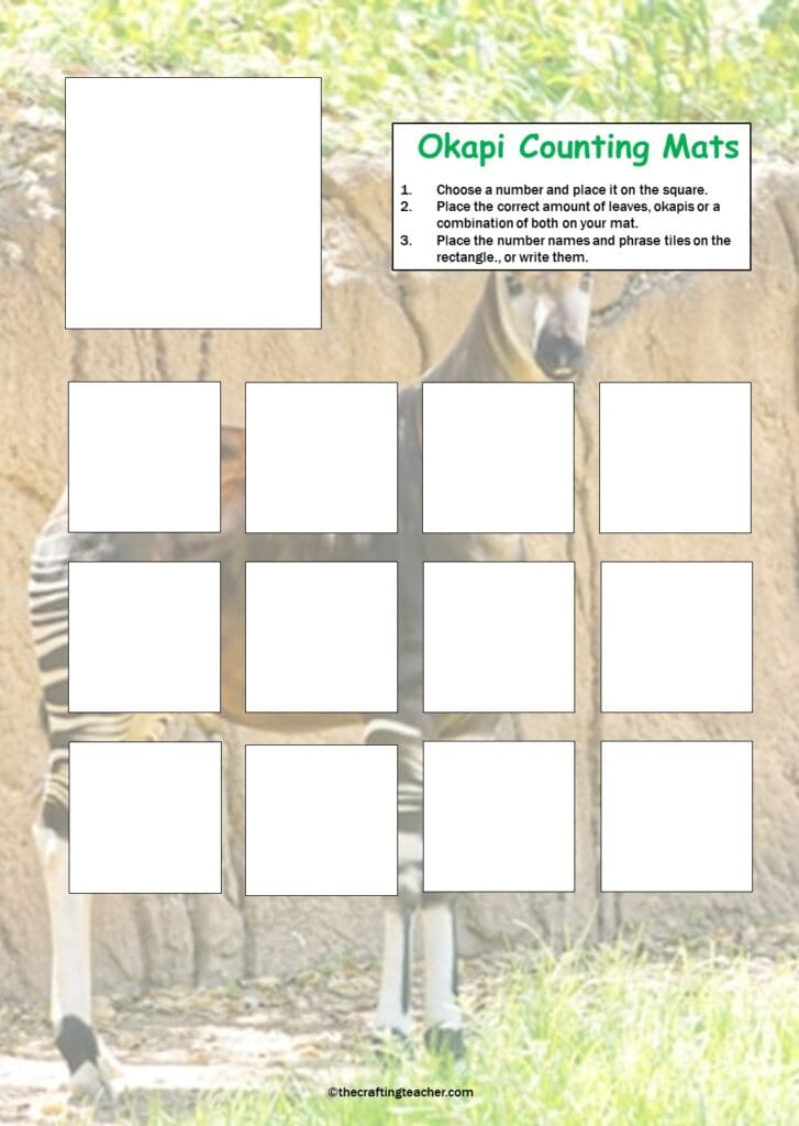 Okapi Counting Mat Simpler Version