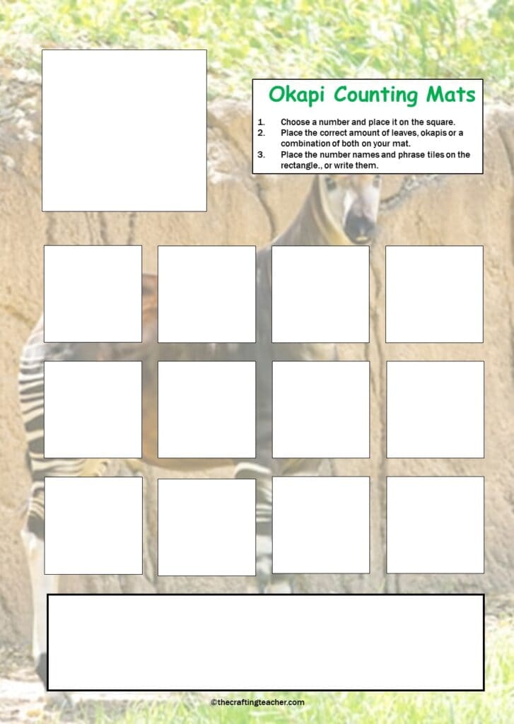 Okapi Counting Mat Intermediate Version