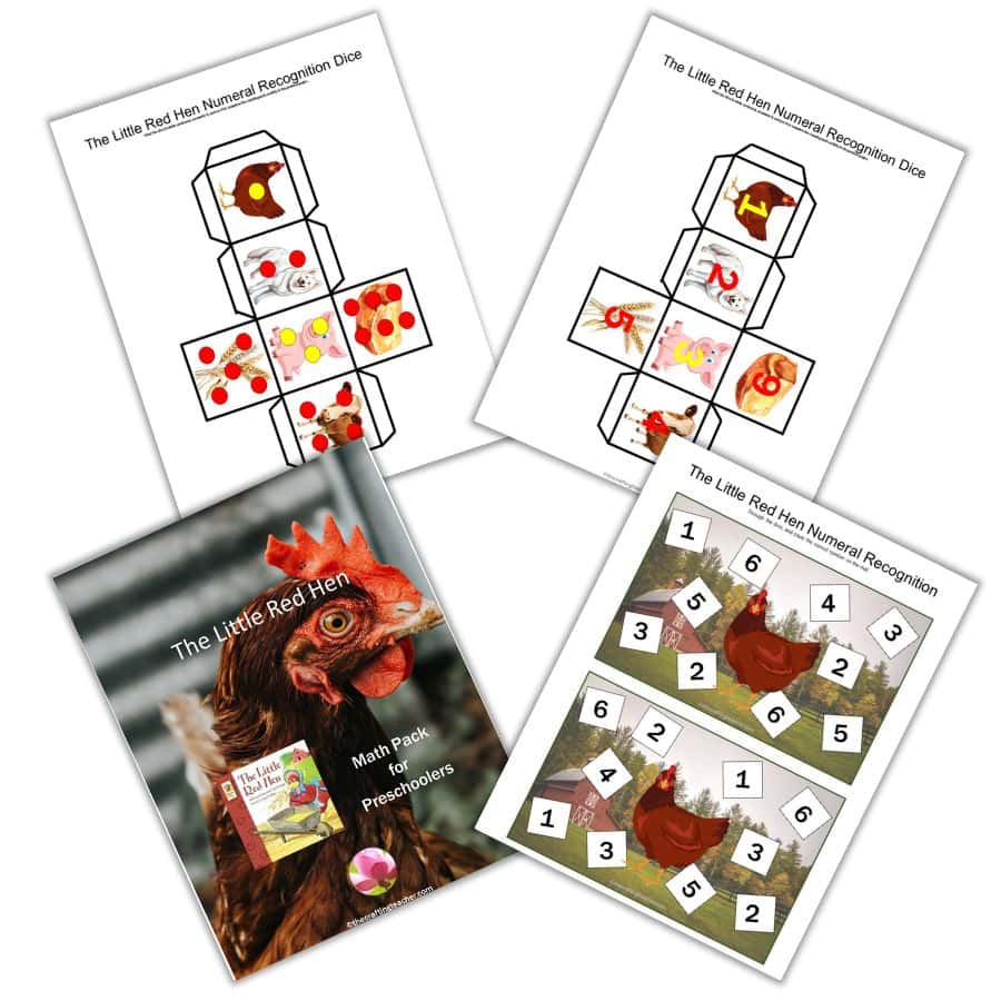 The Little Red Hen Counting Mats