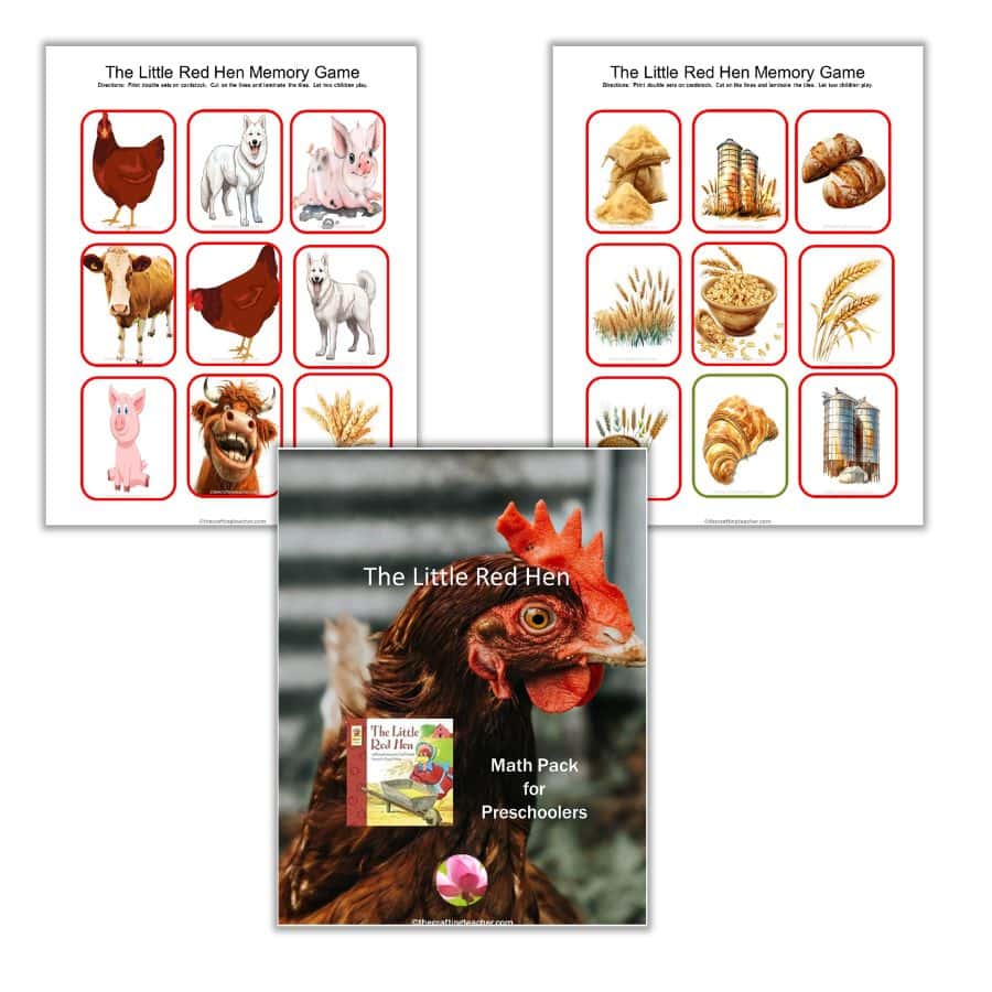 The Little Red Hen Memory Game