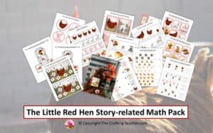 The Little Red Hen Story-related Math Pack for Preschoolers