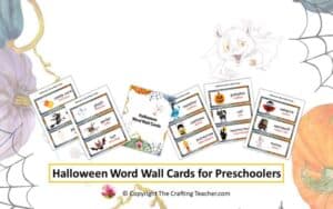 Halloween Word Wall Cards for Preschoolers