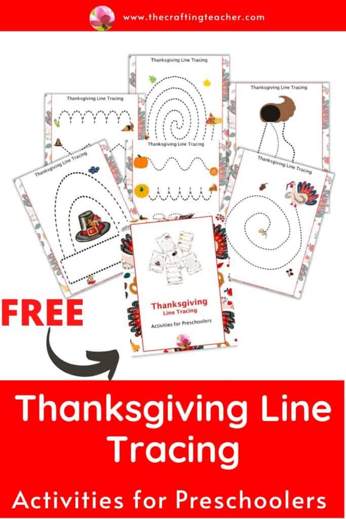 Thanksgiving Line Tracing for Preschoolers 