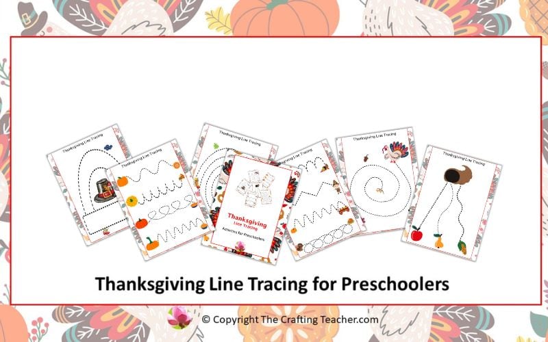 Thanksgiving Line Tracing for Preschoolers