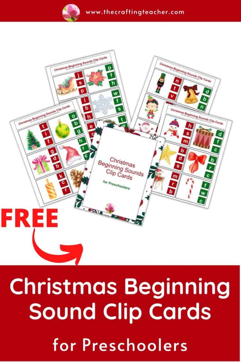 Christmas Beginning Sounds Clip Cards